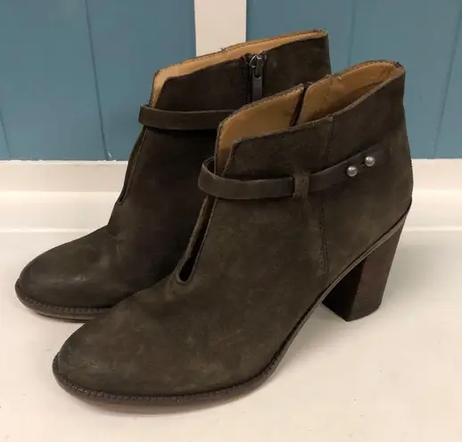 Franco Sarto  Women"s Elvis Ankle Boot Sz 9.5 Booties Nubuck Leather‎ Brown - Image 1