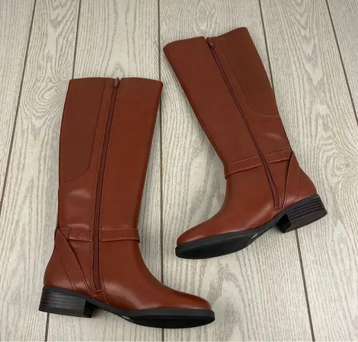 I.N.C. International Concepts Women's Faron Knee High Riding Boot 7M Cognac $130 Brown Size 7