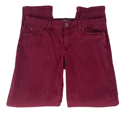 Ruby Level 99 Lily Skinny Straight Leg Jeans Red Size 30