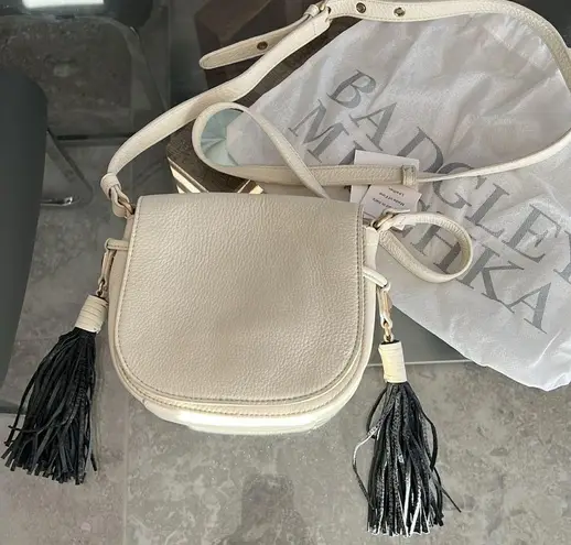 Badgley Mischka NEW Bailey Crossbody Bag, Bone/Ivory NWT w/Dust Bag Retail $295