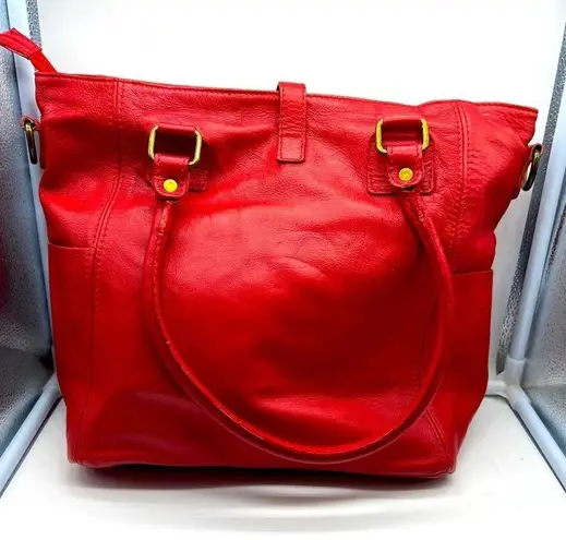 Bright Red Italian Leather Bag | Made in Italy | Borse in Pelle