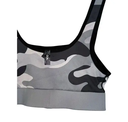 NWT COR by Ultracor Women's Camo Scoop Neck Sports Bra Black Size S