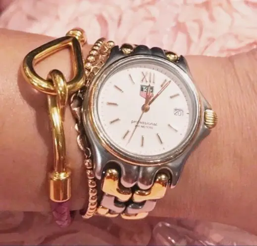 Authentic TAG Heuer Silver & Gold Swiss Made S05.013 S.S Womens Watch