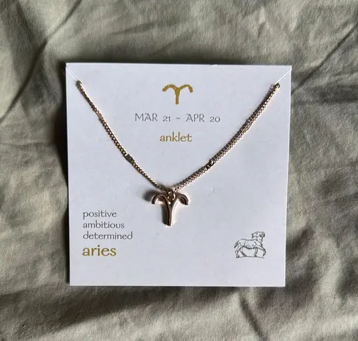 Zodiac sign anklets Gold
