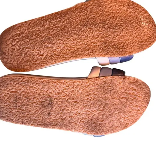 Seychelles Blue Ombre Leather Slides Sandals | Size 7 | Summer Poolside Comfort