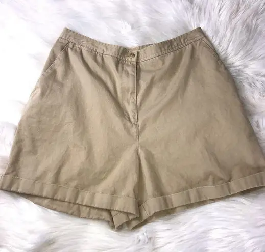 Ralph Lauren Lauren  Vintage High Waisted Khaki Shorts Sz 14