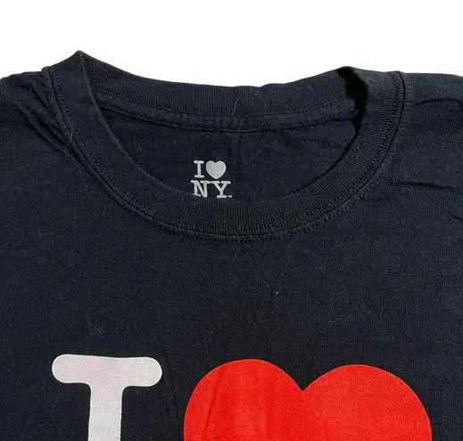 Boutique I Love New York Unisex T Shirt Top Short Sleeve Crew Neck Black Red White Large