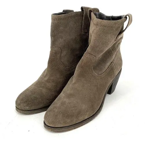 Ash Western Style Ankle Booties Suede Gray Womens Size 39