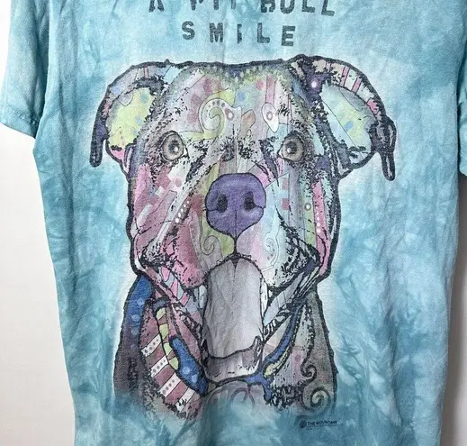 The Mountain Dean Russo Happiness Is A Pit Bull Teal Graphic T-Shirt Size Med