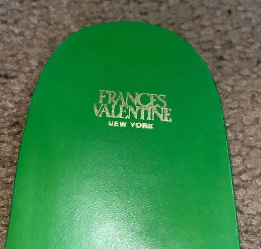 Frances Valentine Criss Cross Cloud Slide Sandals Green Cream 11