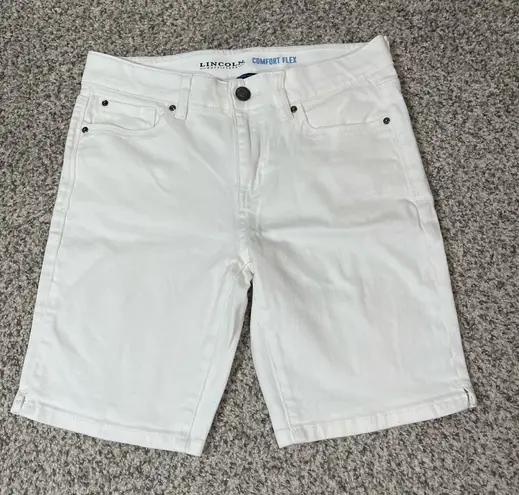 Lincoln Outfitters Women's White Comfort Flex Denim Shorts Size 8