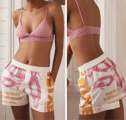 Farm Rio Sea World Printed Cotton Boxer Shorts, Size M