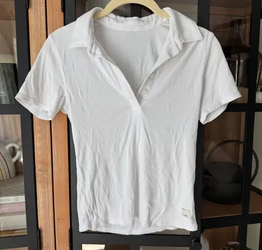 Vuori polo top Shirt Pose Fitted collar golf ribbed modal short sleeve