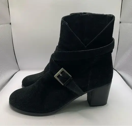 Anthropologie  Matisse Harper Black Suede Leather Ankle Boots Women’s 8M Bootie