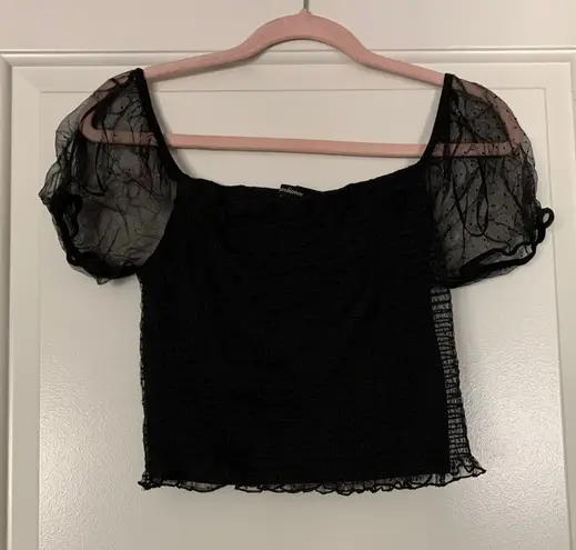 Ambiance Apparel Ambiance Black Mesh Tube Top