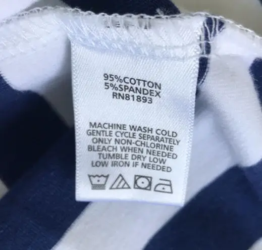 Denim & Co. Blue/White Striped Maxi Dress sz XS Blue