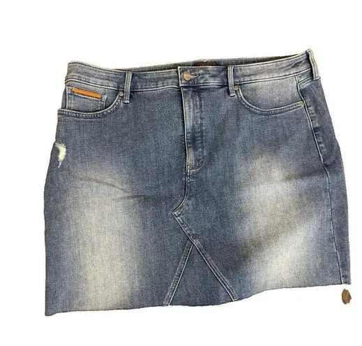 NYDJ Womens Stretch Knee Length Casual Summer Jean Skirt Plus Size 18