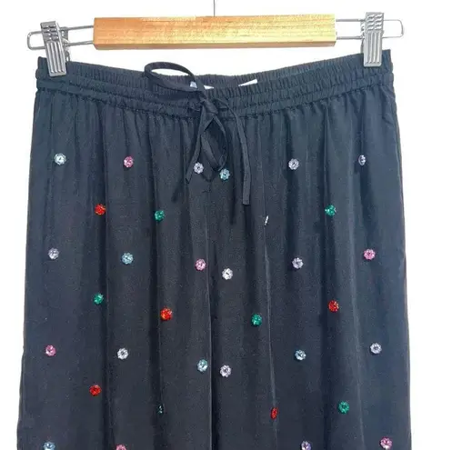 Hill House NEW NWT Jammie Jewel Pant In Black Multi