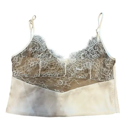 Oh Polly Bria Lace Panel Cami Top in Ivory