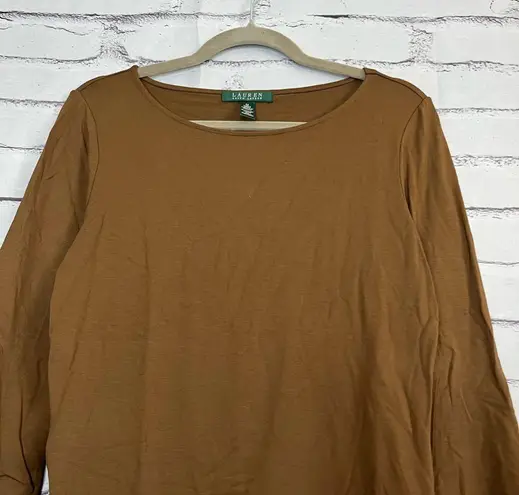 Vintage Lauren Ralph Lauren Brown Longsleeve Top Women’s M Preppy Minimalist Y2K Size M