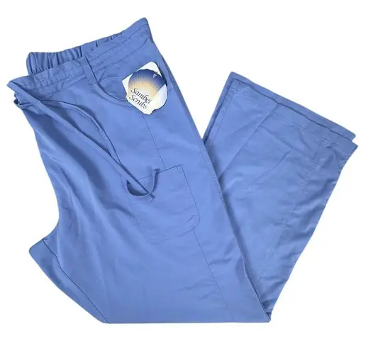 Sanibel Scrubs Unisex 2XL Blue Medical Scrub Pants Size 2X