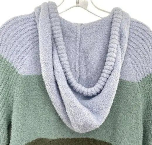 Womens Chenille Hoodie Pullover Green Comfy Soft Medium