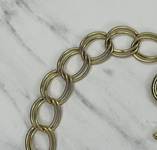 Vintage Tassel Charm Gold Tone Chain Link Statement Belt ✨