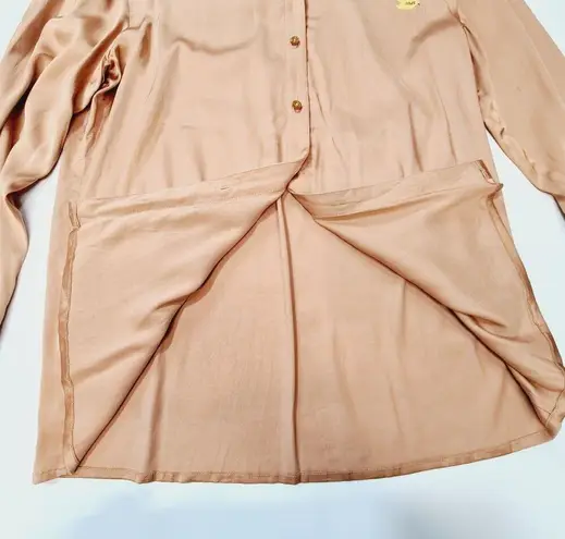 Camila Coelho Jill Button Down Shirt in Soft Gold Small