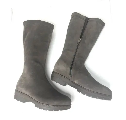 La Canadienne Villa Waterproof Faux Shearling gray Lined Tall Boot Women Sz 7.5