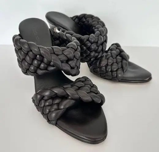 Bottega Veneta The Curve Mule Sandal Dark Cocoa Brown Size 39 Braided Leather