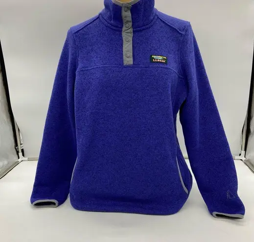 L. L. Bean Sweater Fleece Pullover Purple Size Small