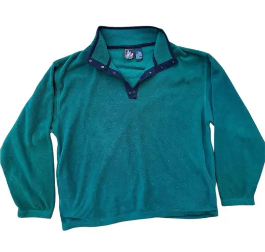 VTG 90s Olympics Jacket Vintage USA Pullover Half Snap Fleece Size L JC Penney Green Size L
