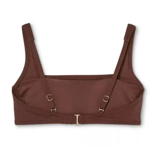 Kona Sol Women's Simple Square Neck Over the Shoulder Bikini Top - - Medium 8-10