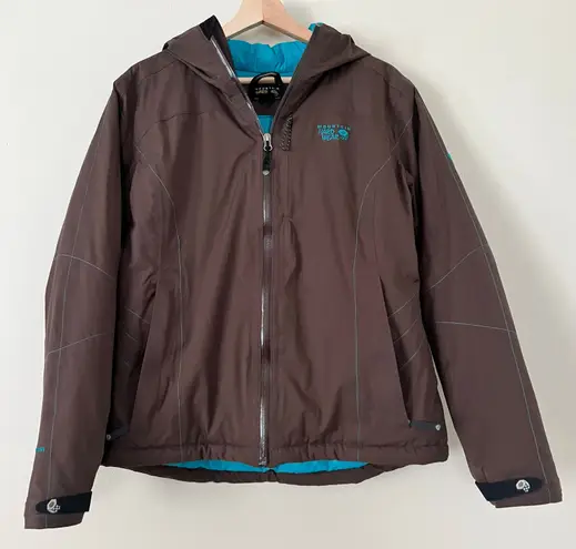 Mountain Hardwear Brown Turquoise Ski Snow Women's Jacket Coat Insulated Medium