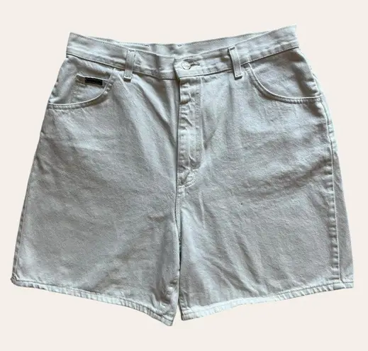 90s vintage cream colored denim mom shorts Lee Riveted White Size 32