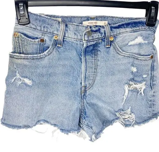 Levi's Levi’s wedgie jean shorts distressed size 27