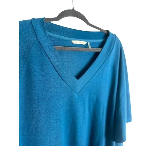 Soft Surroundings Madison Blue Asymmetrical Cape Lagenlook Tunic Sweater Plus 1X