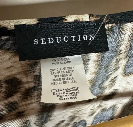 Seductions CLEARANCE! Leopard Boutique Knotted Bust Crop Top Size S NWT