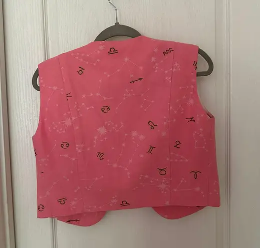 Handmade New Vtg Woman’s Cotton Pink Vest One Size
