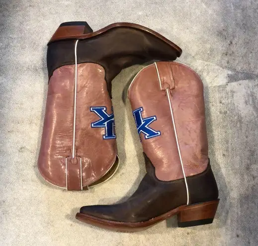 Nocona University Of Kentucky UK Cowboy Boots Brown Size 6