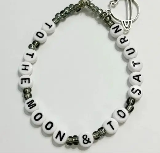 Taylor Swift Eras Tour Friendship Bracelet To The Moon And To Saturn with Charm