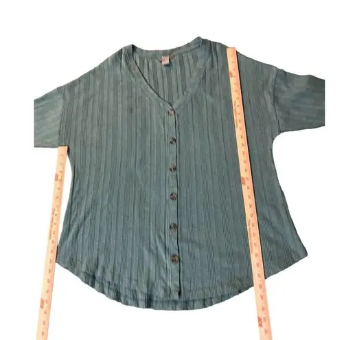 Natural Reflections Cardigan Womens XL Used Green Textured