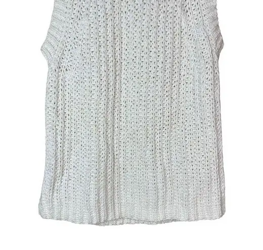 Moth Sleeveless White Turtleneck Sweater Size Large