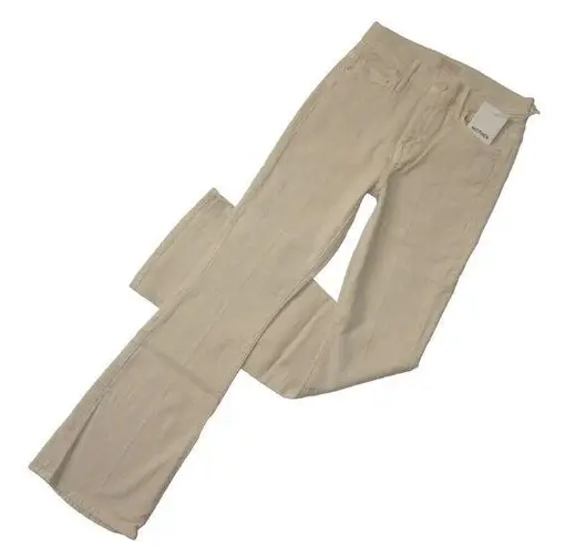 NWT Mother The Weekender in Marzipan Chalk It Up Stretch Flare Jeans 25
