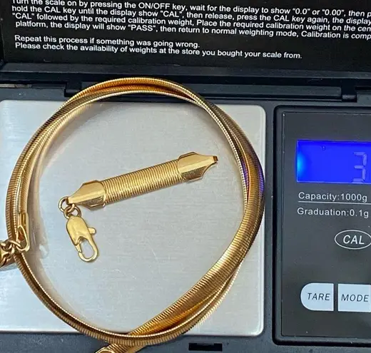 Premier Designs Vintage Crown PD Gold-tone Snake Flat Chain 16” Necklace