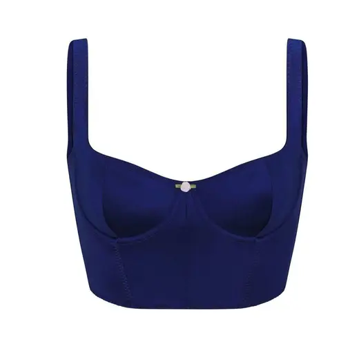 SKIMS Stretch Satin Corset in Neptune