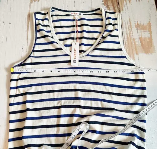 Sundry Stripe Jersey Side Split Maxi Tank Dress Size 1 Small