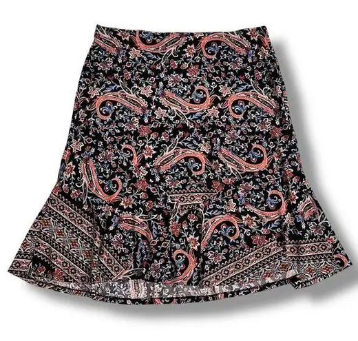 Roz & Ali Womens Trumpet Skirt Fit and Flare Paisley Floral Print Stretch 2X