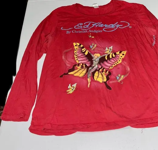 Ed Hardy EUC  Graphic Top