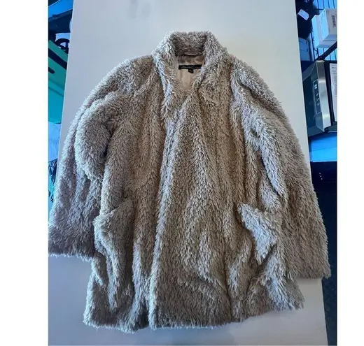 Kenneth Cole  Faux Fur Beige Jacket S (A)